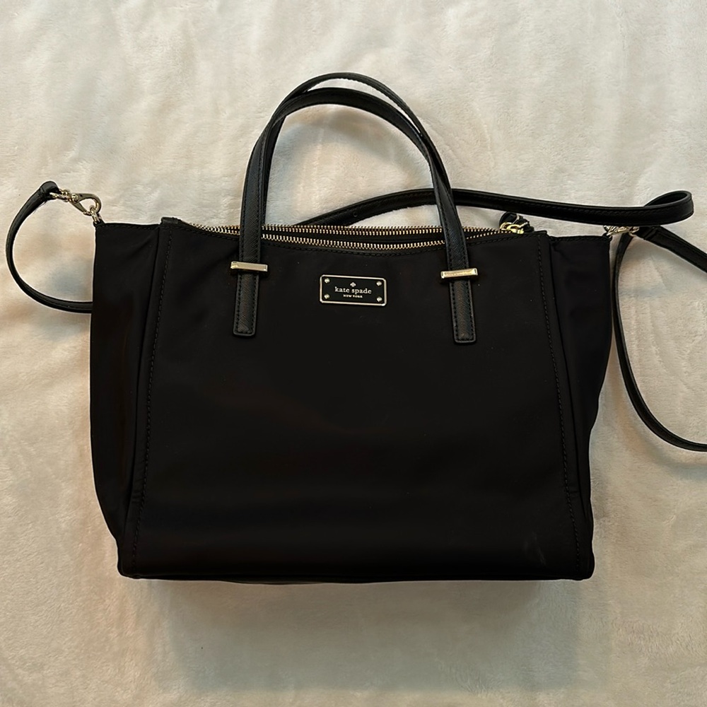 Kate spade New York. Black nylon. Like new.
